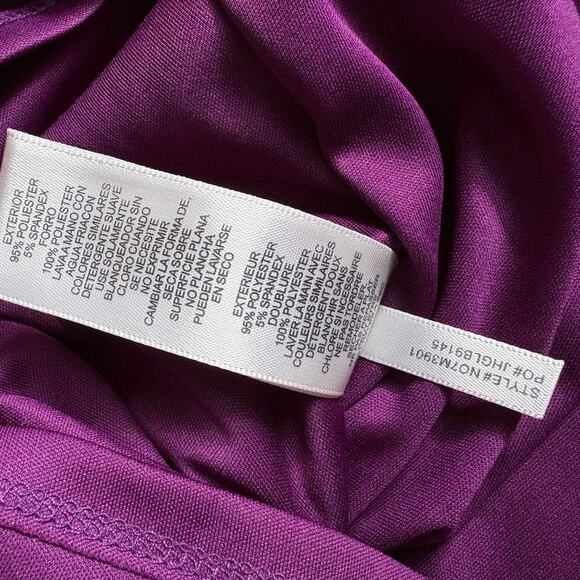 ELIZA J Crushed Velvet Shift Dress Bell Sleeves V-Neck Cocktail Party Size 10 - Picture 10 of 12